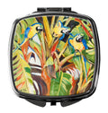 Parrots Compact Mirror Decorative Travel Makeup Mirror for Women Girls Gifts Pocket Makeup Mirror Folding Handheld