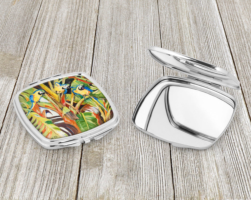 Parrots Compact Mirror Decorative Travel Makeup Mirror for Women Girls Gifts Pocket Makeup Mirror Folding Handheld