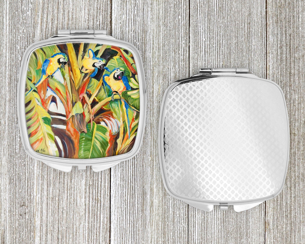 Parrots Compact Mirror Decorative Travel Makeup Mirror for Women Girls Gifts Pocket Makeup Mirror Folding Handheld