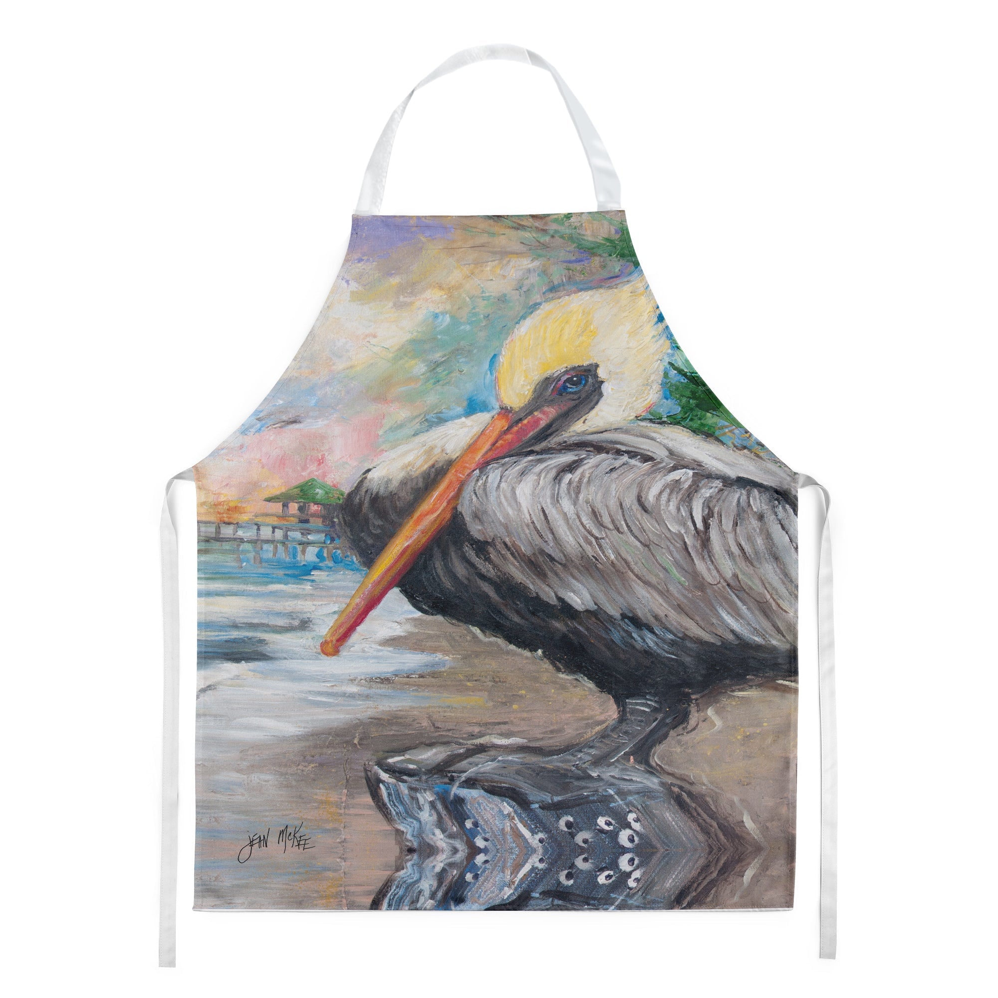 Bay View Pelican Apron Cooking Kitchen Server Baking Crafts Gardening for Adult Women Men, Unisex, Large, Multicolor
