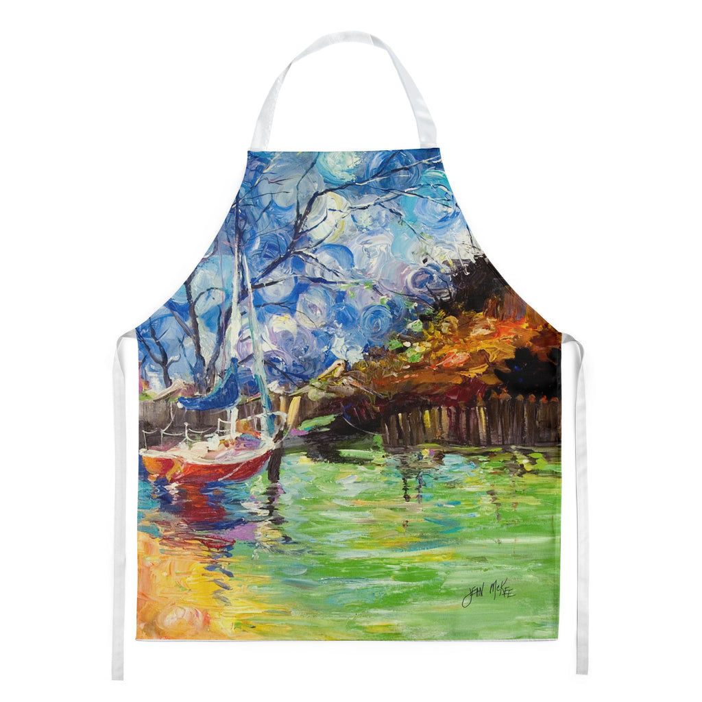 Boat Starlight Sailboats Apron Cooking Kitchen Server Baking Crafts Gardening for Adult Women Men, Unisex, Large, Multicolor