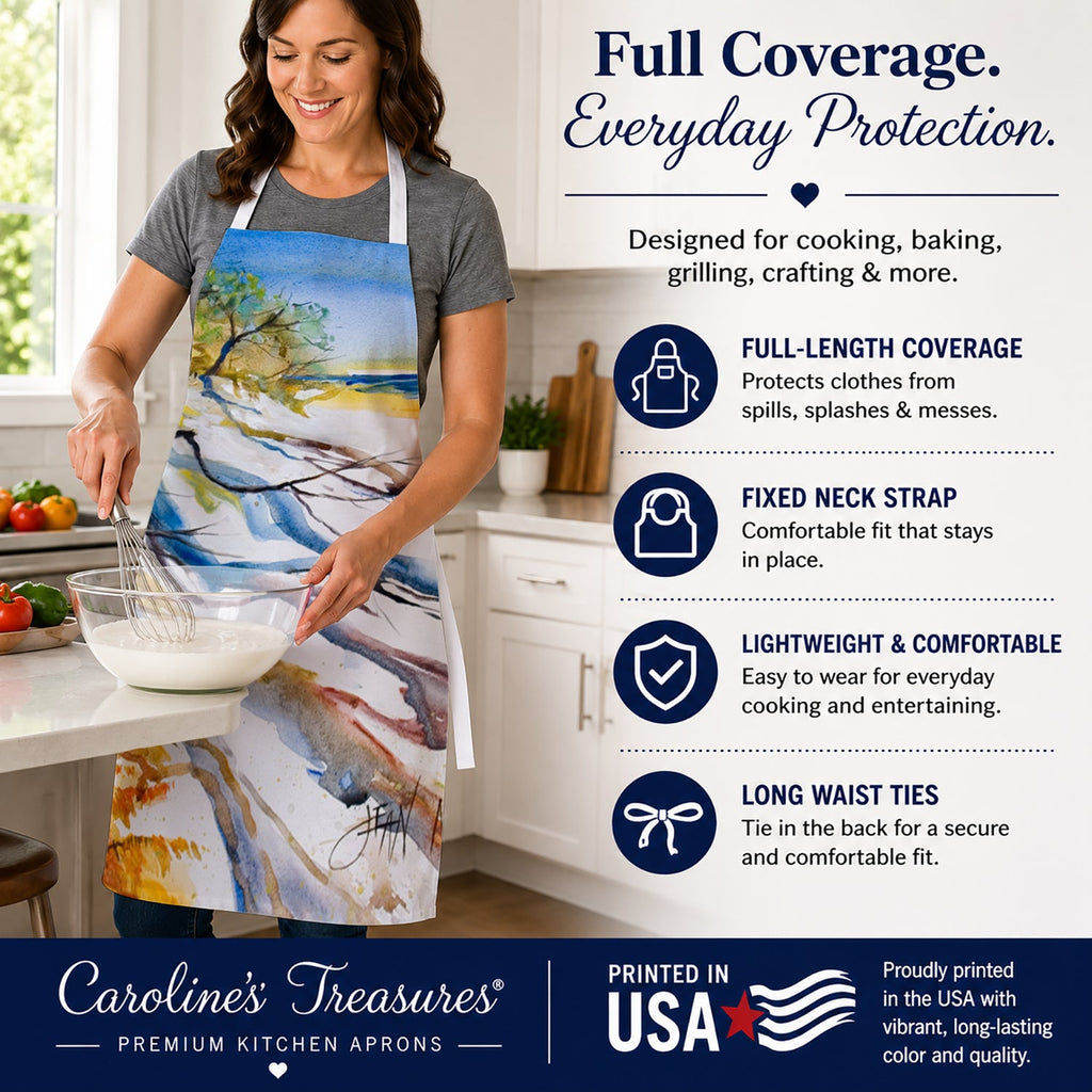 Sand Dune Apron Cooking Kitchen Server Baking Crafts Gardening for Adult Women Men, Unisex, Large, Multicolor