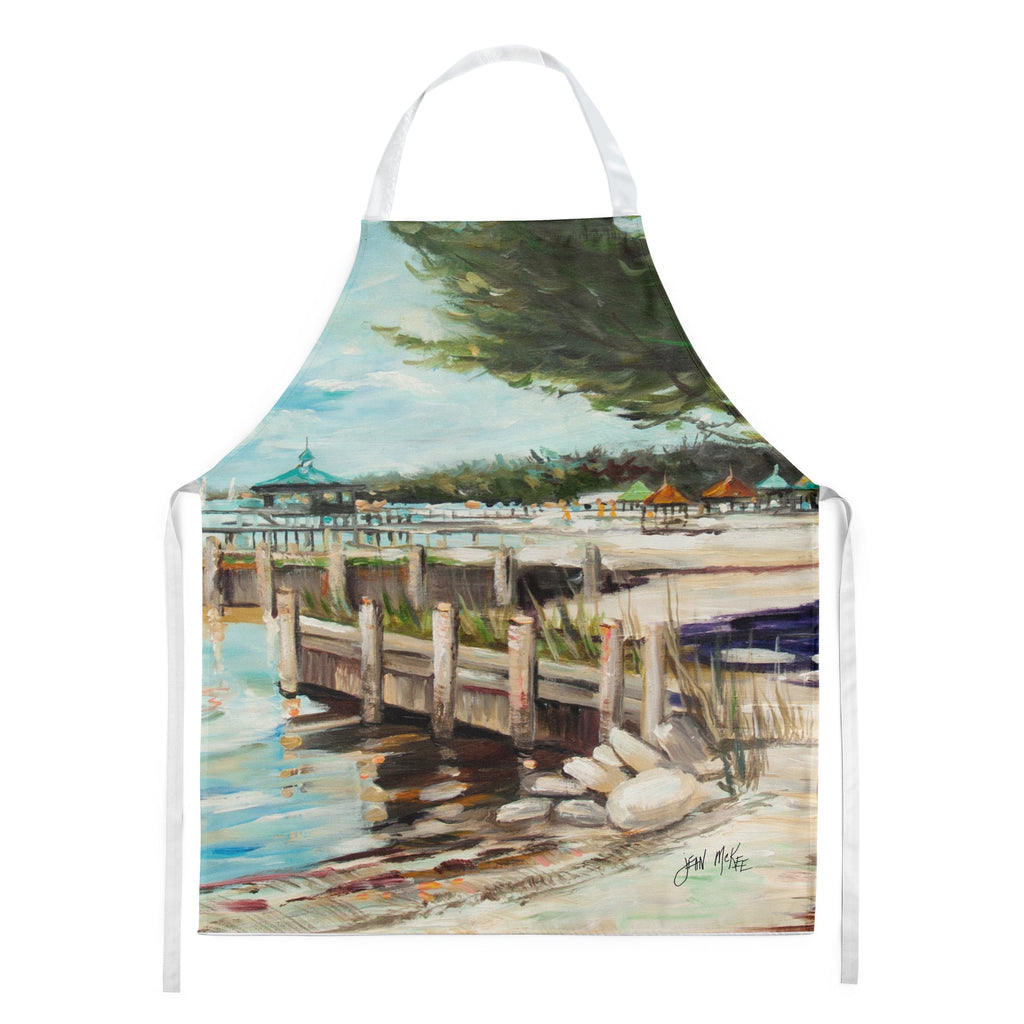 At the Pier Sailboats Apron Cooking Kitchen Server Baking Crafts Gardening for Adult Women Men, Unisex, Large, Multicolor