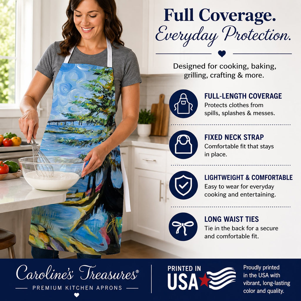 Life on the Causeway Apron Cooking Kitchen Server Baking Crafts Gardening for Adult Women Men, Unisex, Large, Multicolor