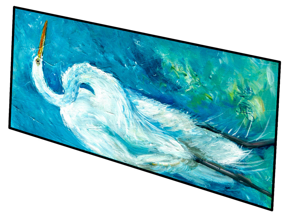 Bruce the Egret Indoor / Outdoor Runner Mat 58x28 Front Door Mat Indoor Outdoor Rugs for Entryway Hallway Foyer Non Slip Washable Wide Doormat