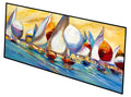 Sailboats from the Causeway Runner Mat 28x58 Front Door Mat Indoor Outdoor Rugs for Entryway Hallway Foyer Non Slip Washable Wide Doormat