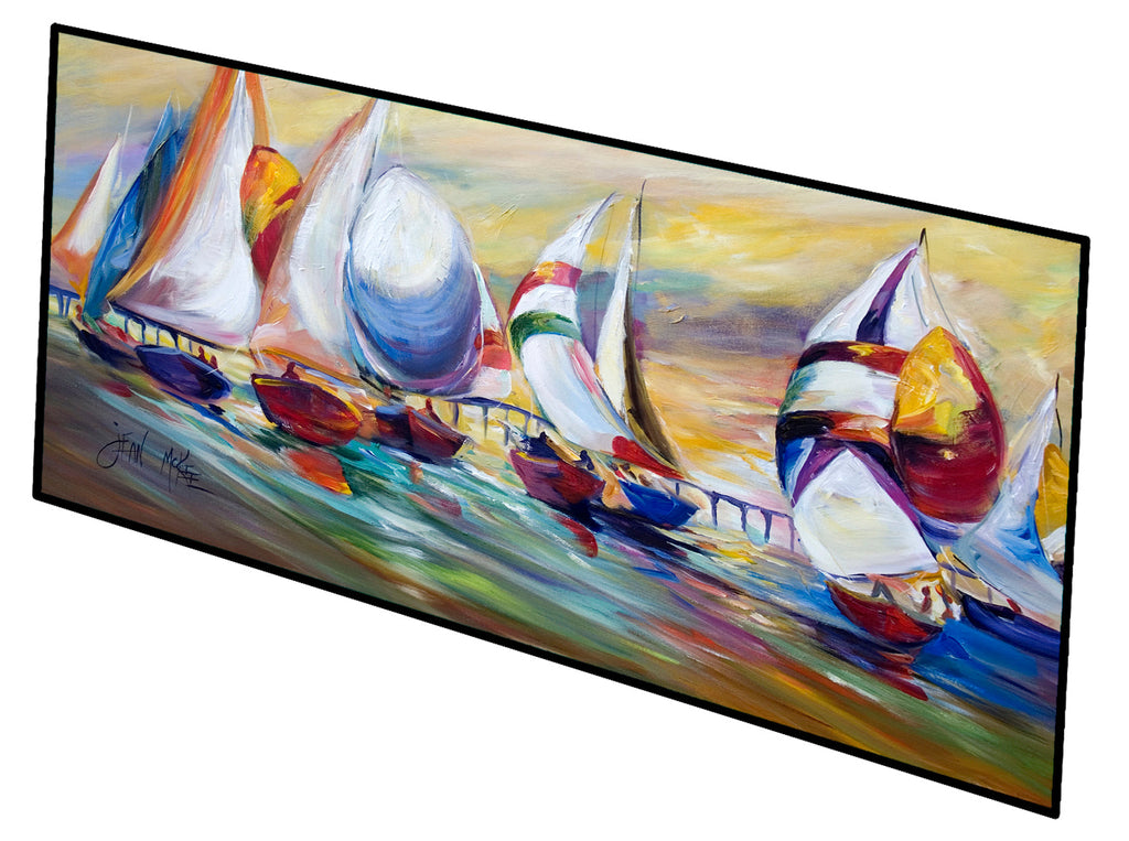 Sailboats Dauphin Island Race Runner Mat 28x58 Front Door Mat Indoor Outdoor Rugs for Entryway Hallway Foyer Non Slip Washable Wide Doormat