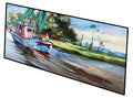 Shrimp Boats Miss Jeanie Runner Mat 28x58 Front Door Mat Indoor Outdoor Rugs for Entryway Hallway Foyer Non Slip Washable Wide Doormat