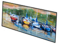 Sailboats Up the Creek Runner Mat 28x58 Front Door Mat Indoor Outdoor Rugs for Entryway Hallway Foyer Non Slip Washable Wide Doormat