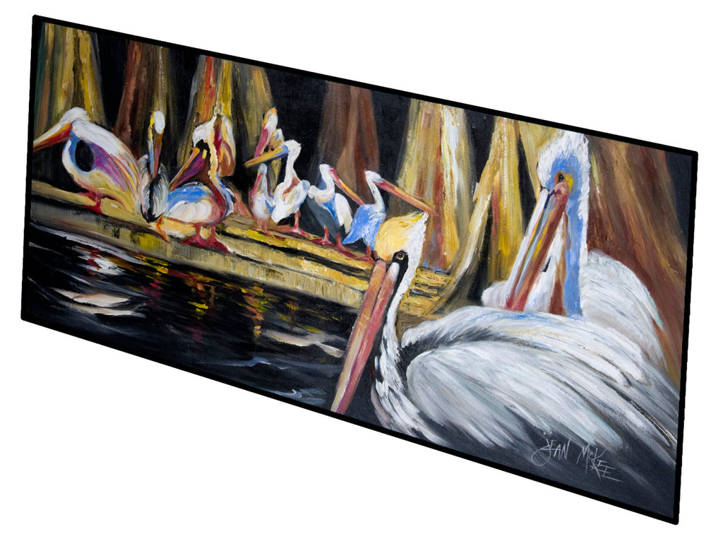 Black Pelicans Runner Mat 28x58 Front Door Mat Indoor Outdoor Rugs for Entryway Hallway Foyer Non Slip Washable Wide Doormat