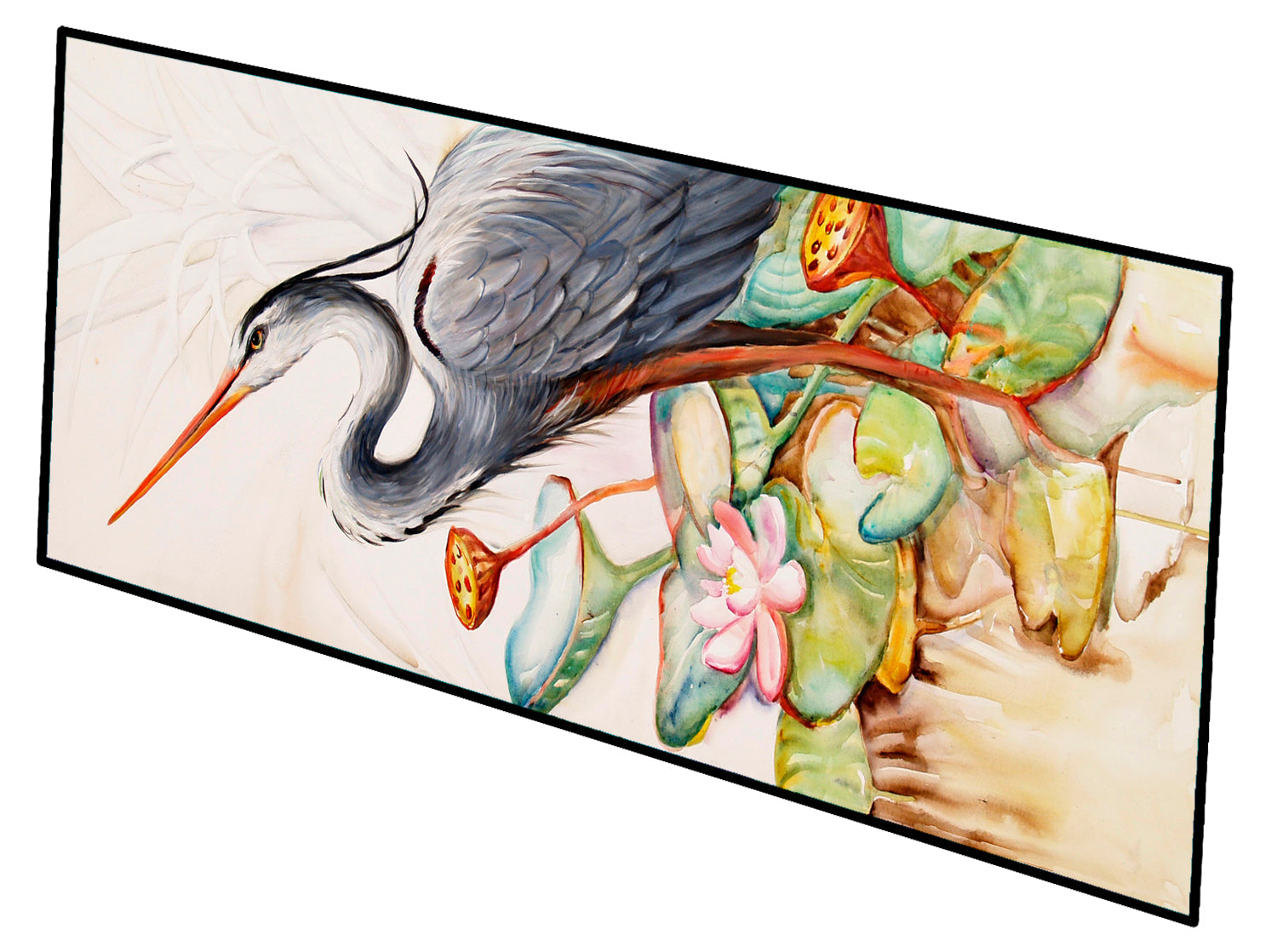 Blue Heron Long Indoor / Outdoor Runner Mat 58x28 Front Door Mat Indoor Outdoor Rugs for Entryway Hallway Foyer Non Slip Washable Wide Doormat