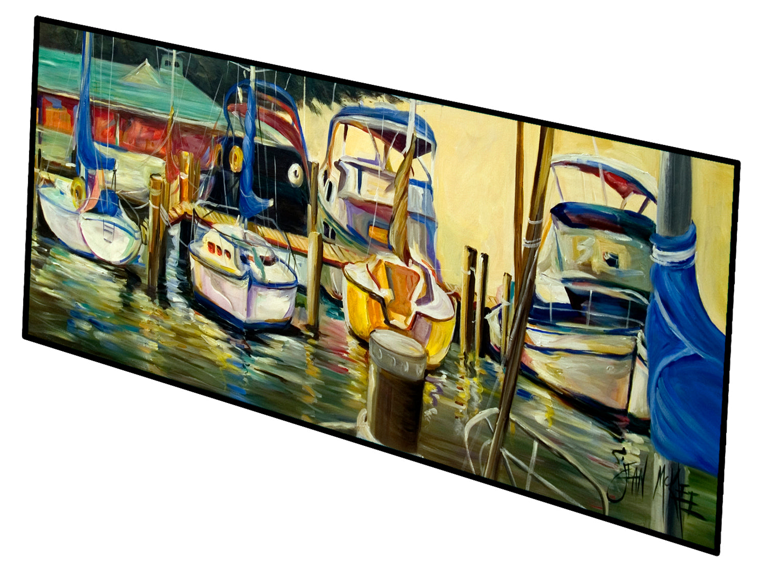 Sailboats Yacht Club Runner Mat 28x58 Front Door Mat Indoor Outdoor Rugs for Entryway Hallway Foyer Non Slip Washable Wide Doormat