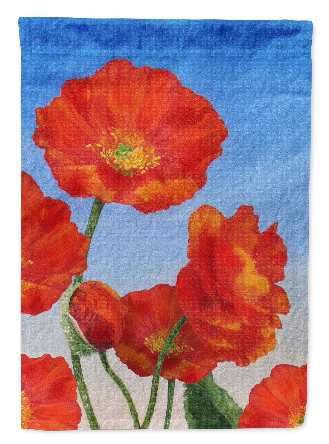 Poppies by Sinead Jones House Flag 28x40 Porch Sleeve Pole Decorative Outside Yard Banner Artwork Wall Hanging, Polyester