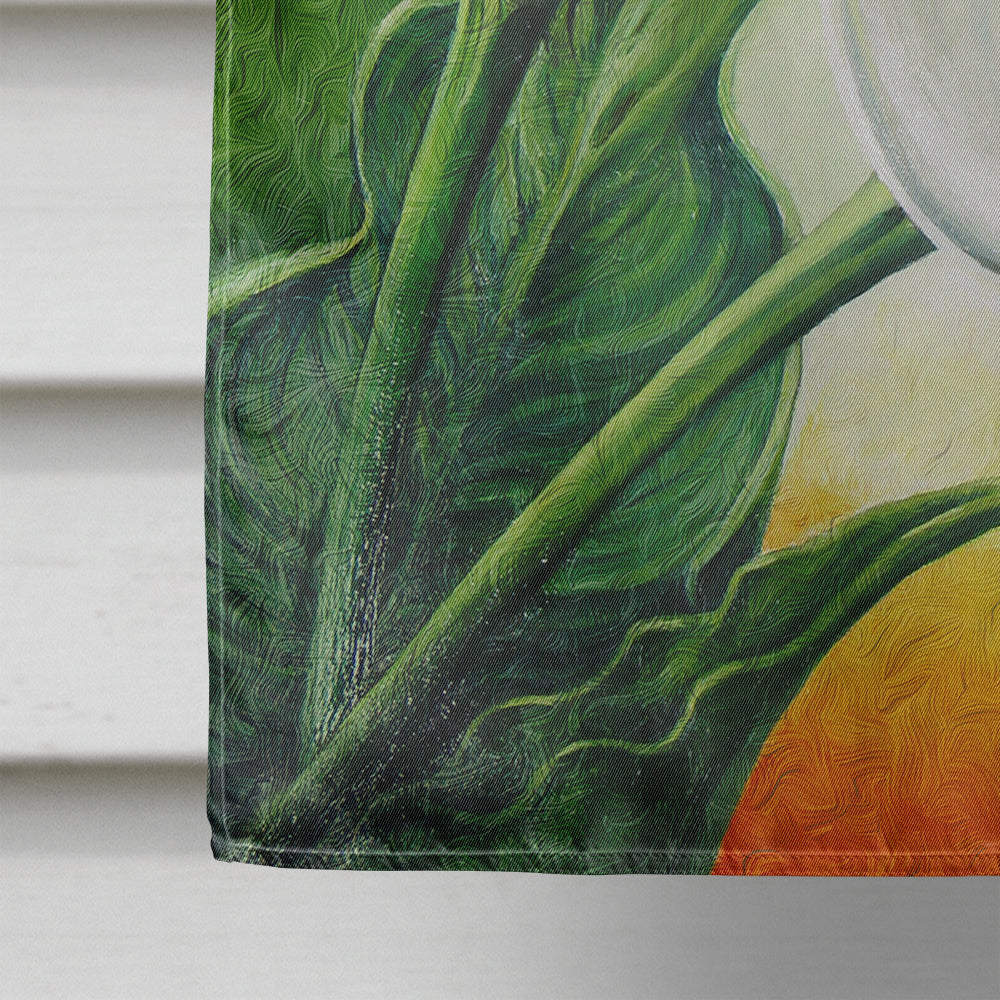Lilies by Sinead Jones House Flag 28x40 Porch Sleeve Pole Decorative Outside Yard Banner Artwork Wall Hanging, Polyester