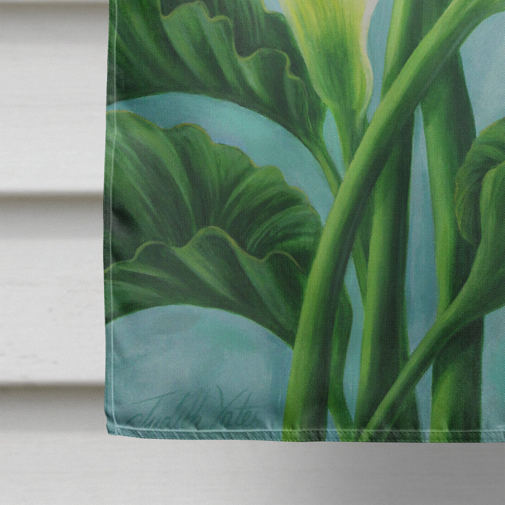 Arum Lilly by Judith Yates House Flag 28x40 Porch Sleeve Pole Decorative Outside Yard Banner Artwork Wall Hanging, Polyester