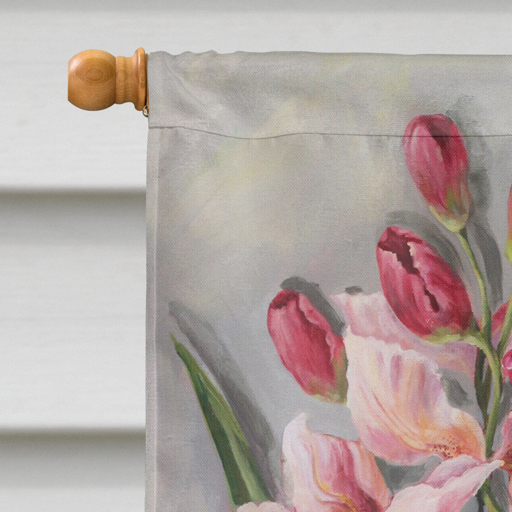 Orchids by Judith Yates House Flag 28x40 Porch Sleeve Pole Decorative Outside Yard Banner Artwork Wall Hanging, Polyester