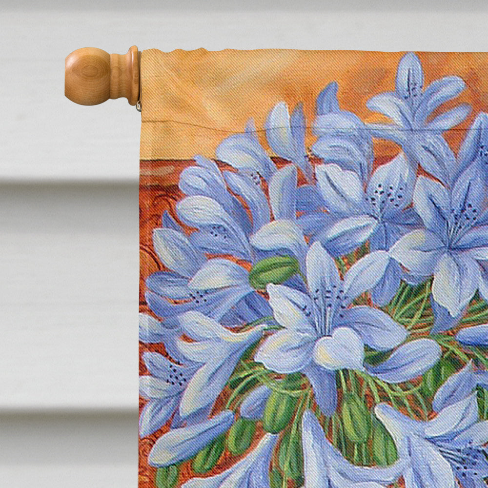 Agapanthus by Judith Yates House Flag 28x40 Porch Sleeve Pole Decorative Outside Yard Banner Artwork Wall Hanging, Polyester