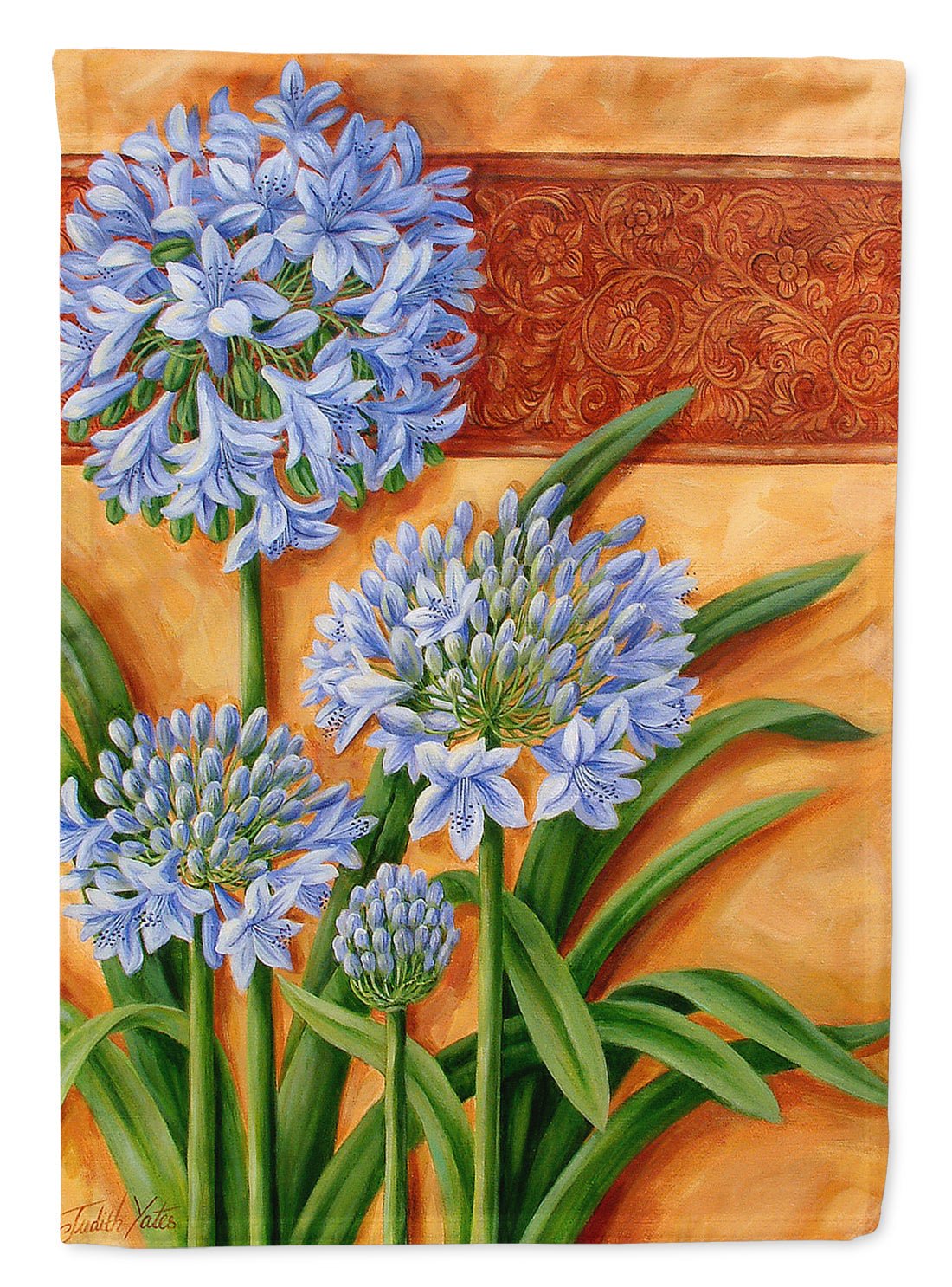 Agapanthus by Judith Yates Garden Flag Mailbox Decorative Yard Banner Outside Patio Artwork for Flower Beds, Garden Size, Multicolor