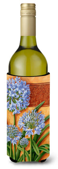 Agapanthus by Judith Yates Wine Bottle Hugger Gift Sleeve for Standard 750 ml Bottles, Insulated Reusable Also Fits Mini Shot & Pint Bottles
