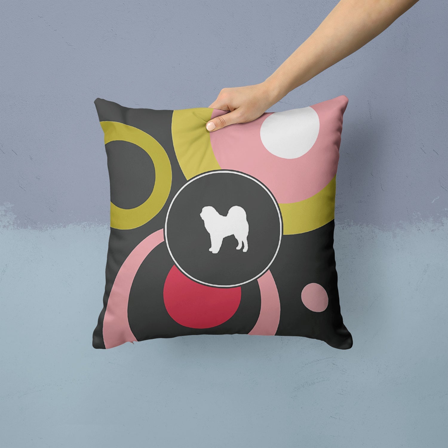 Decorative Throw Pillow 14x14 Indoor Outdoor Accent Cushion, Fabric Cover with Insert for Sofa, Bed, Porch & Living Room
