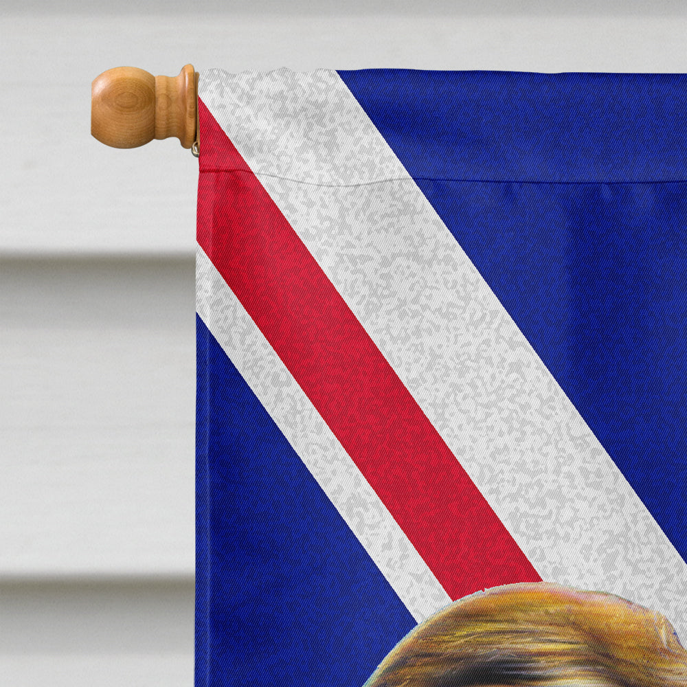 Jack Russell Terrier with English Union Jack British Flag House Flag 28x40 Porch Sleeve Pole Decorative Outside Yard Banner Artwork Wall Hanging, Polyester