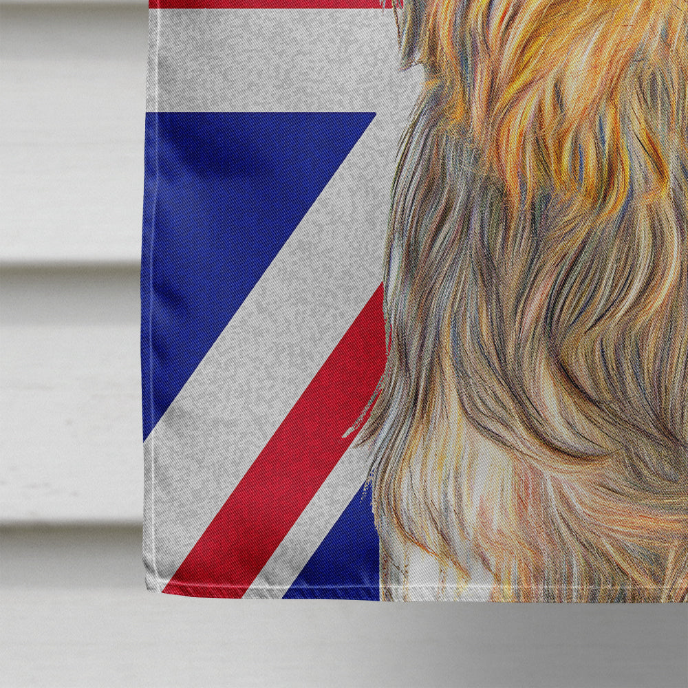 Yorkie / Yorkshire Terrier with English Union Jack British Flag House Flag 28x40 Porch Sleeve Pole Decorative Outside Yard Banner Artwork Wall Hanging, Polyester