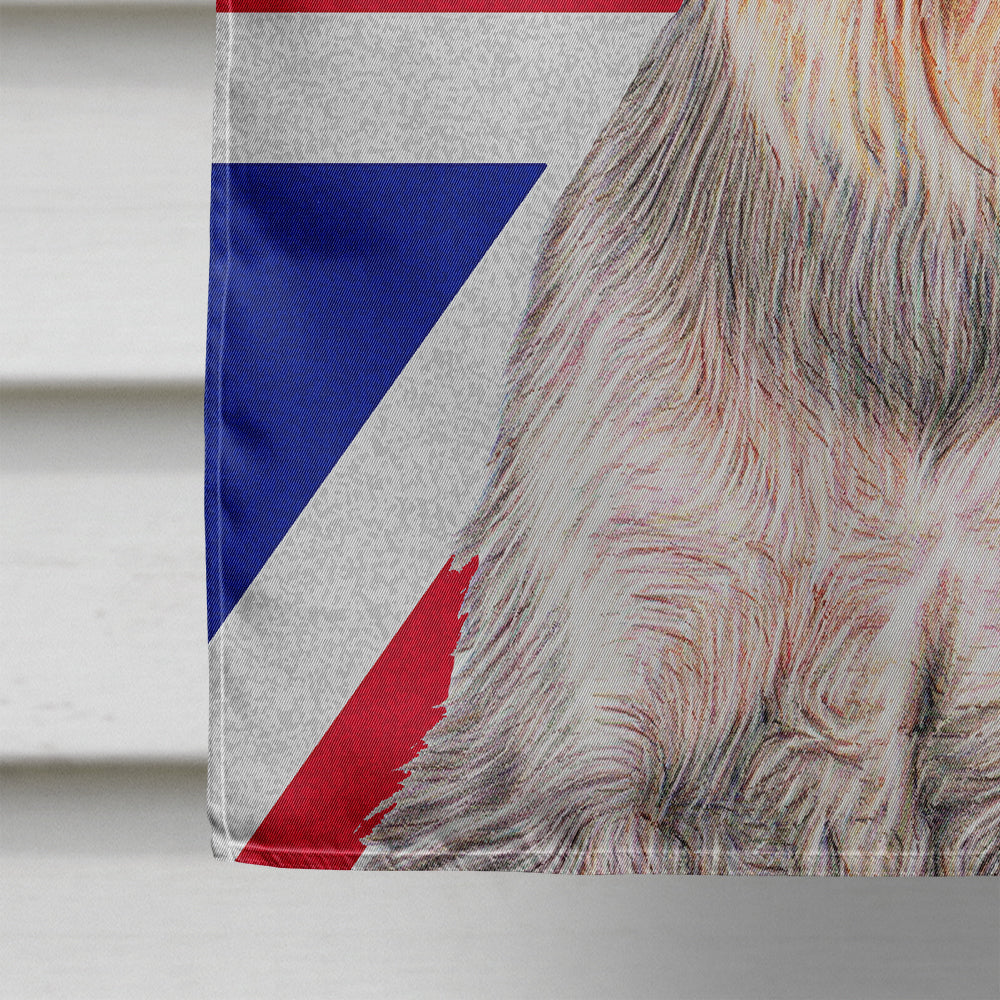 Schnauzer with English Union Jack British Flag House Flag 28x40 Porch Sleeve Pole Decorative Outside Yard Banner Artwork Wall Hanging, Polyester