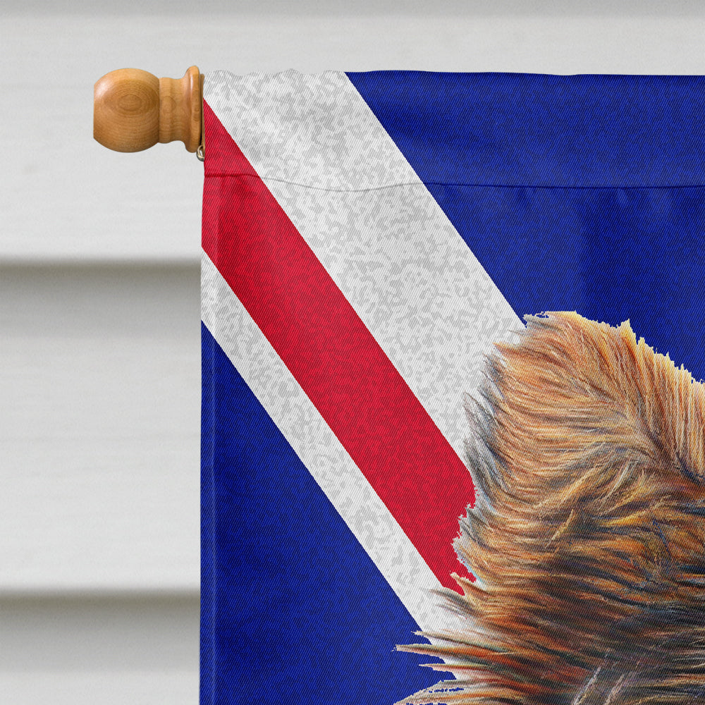 Yorkie Puppy / Yorkshire Terrier with English Union Jack British Flag House Flag 28x40 Porch Sleeve Pole Decorative Outside Yard Banner Artwork Wall Hanging, Polyester