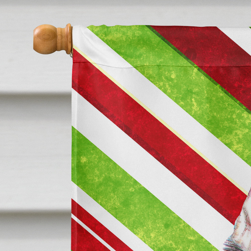 Candy Cane Holiday Christmas Alaskan Malamute House Flag 28x40 Porch Sleeve Pole Decorative Outside Yard Banner Artwork Wall Hanging, Polyester