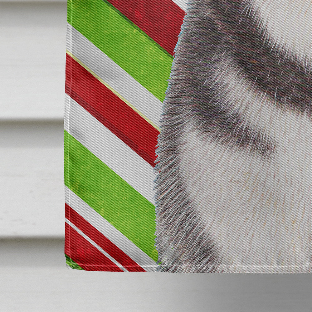 Candy Cane Holiday Christmas Alaskan Malamute House Flag 28x40 Porch Sleeve Pole Decorative Outside Yard Banner Artwork Wall Hanging, Polyester