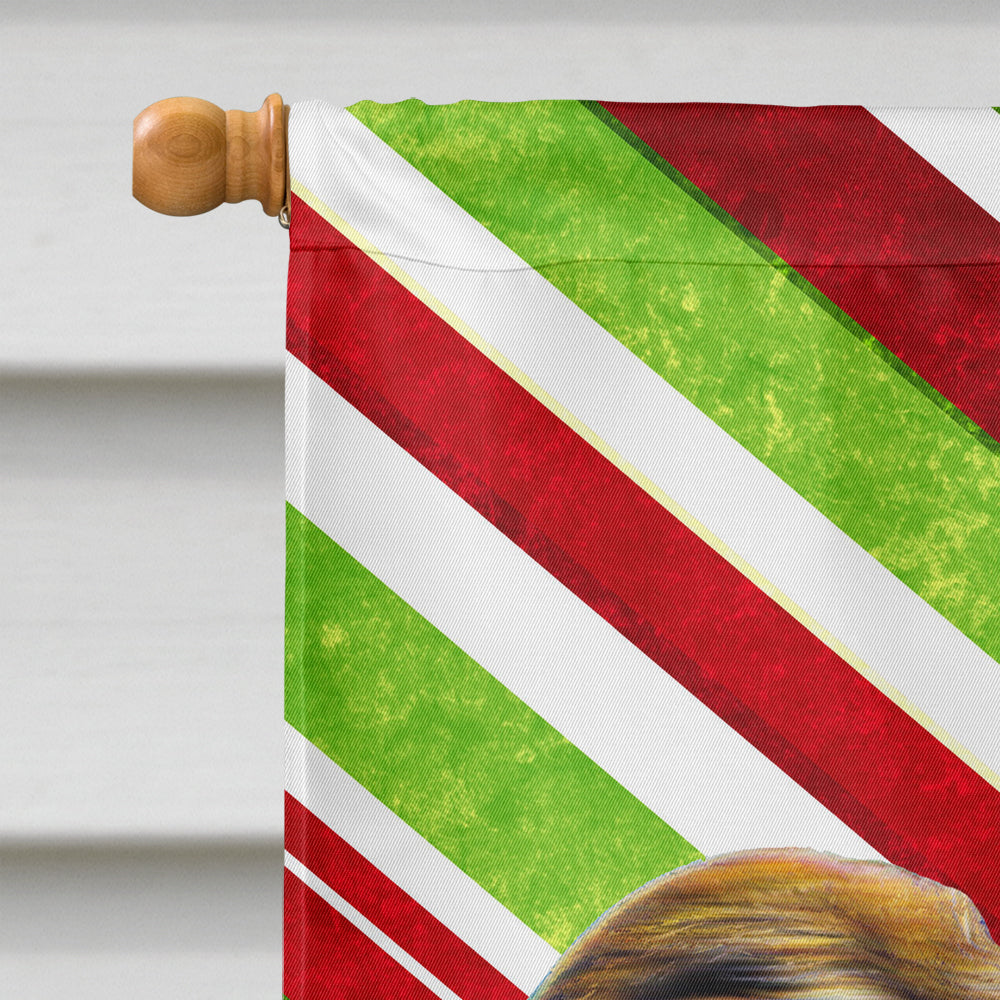 Candy Cane Holiday Christmas Jack Russell Terrier House Flag 28x40 Porch Sleeve Pole Decorative Outside Yard Banner Artwork Wall Hanging, Polyester