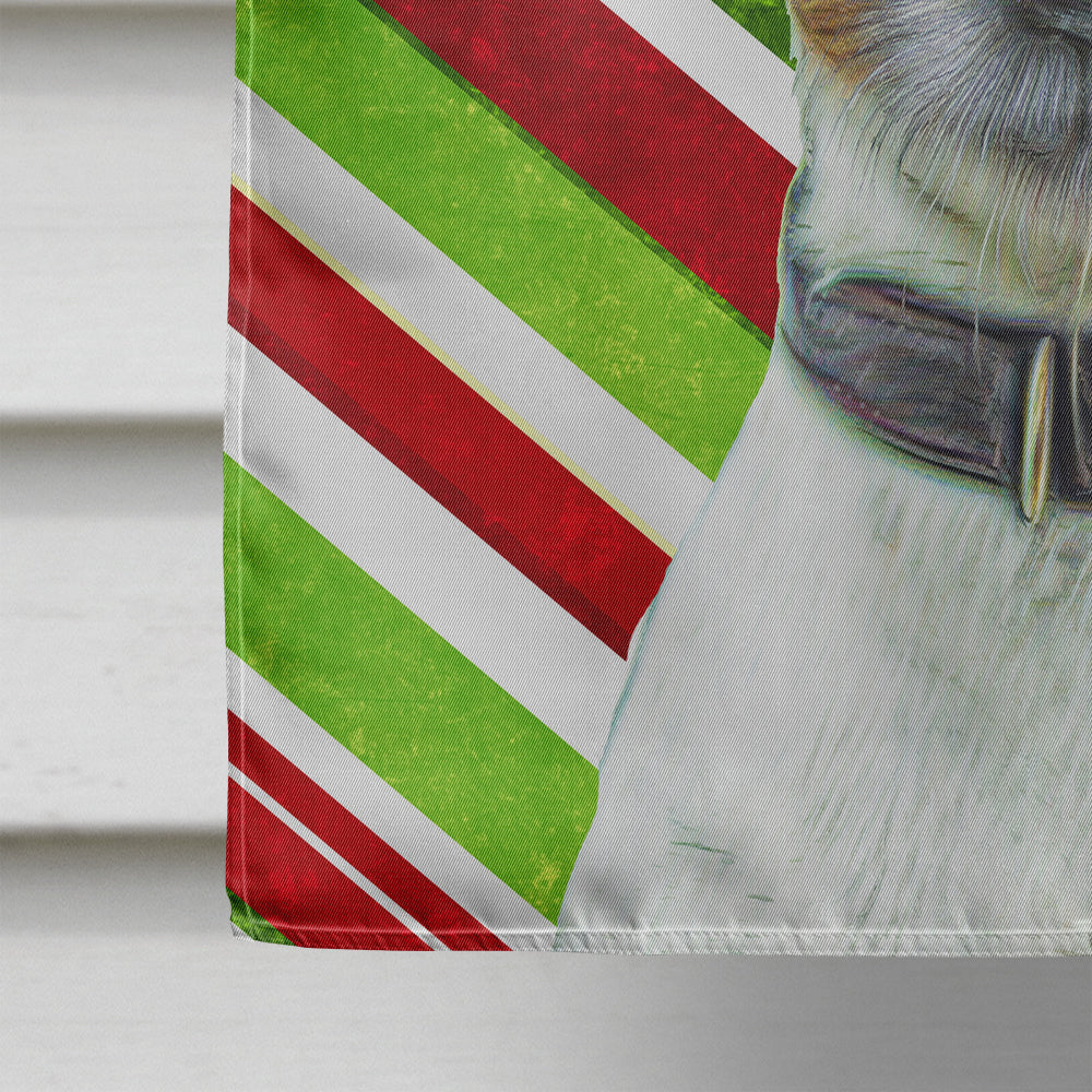 Candy Cane Holiday Christmas Jack Russell Terrier House Flag 28x40 Porch Sleeve Pole Decorative Outside Yard Banner Artwork Wall Hanging, Polyester