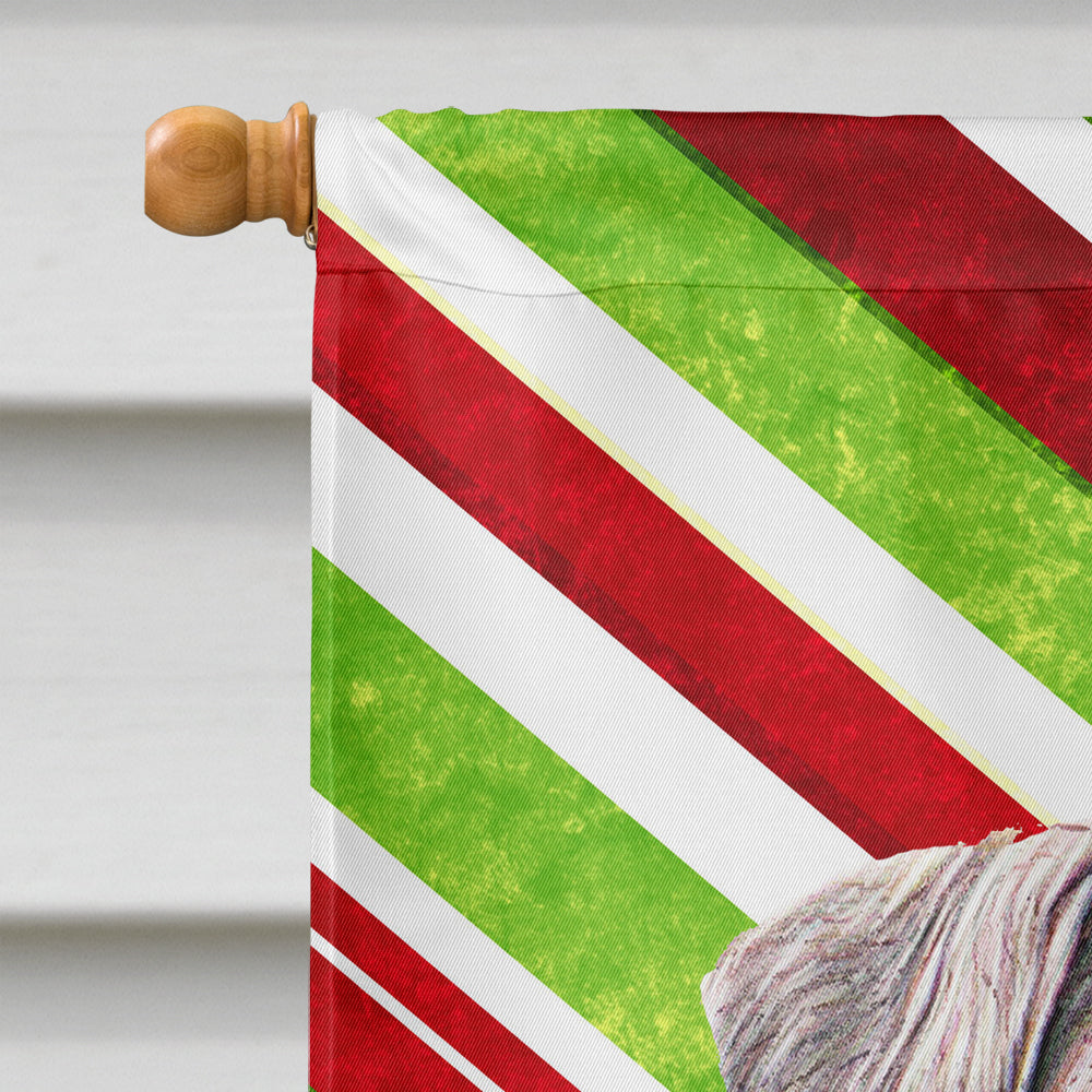 Candy Cane Holiday Christmas Schnauzer House Flag 28x40 Porch Sleeve Pole Decorative Outside Yard Banner Artwork Wall Hanging, Polyester
