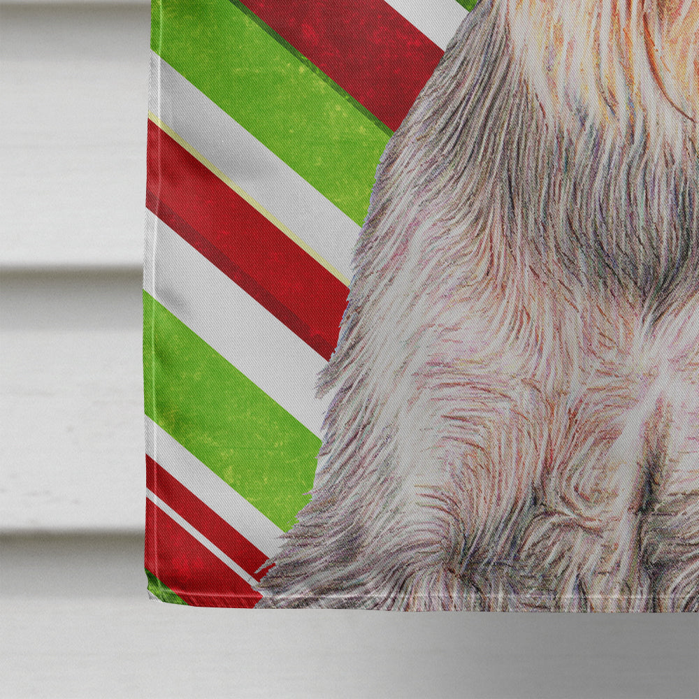 Candy Cane Holiday Christmas Schnauzer House Flag 28x40 Porch Sleeve Pole Decorative Outside Yard Banner Artwork Wall Hanging, Polyester