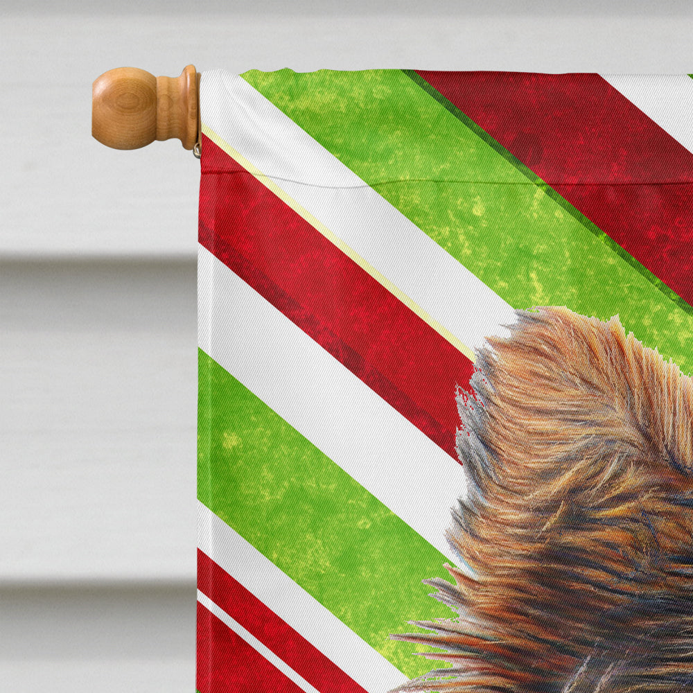 Candy Cane Holiday Christmas Yorkie Puppy / Yorkshire Terrier House Flag 28x40 Porch Sleeve Pole Decorative Outside Yard Banner Artwork Wall Hanging, Polyester