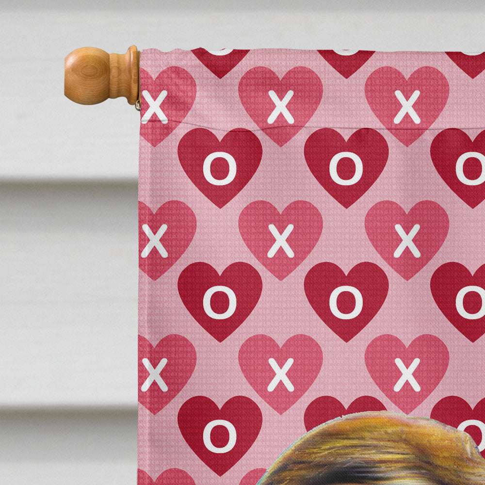 Hearts Love and Valentine's Day Jack Russell Terrier House Flag 28x40 Porch Sleeve Pole Decorative Outside Yard Banner Artwork Wall Hanging, Polyester