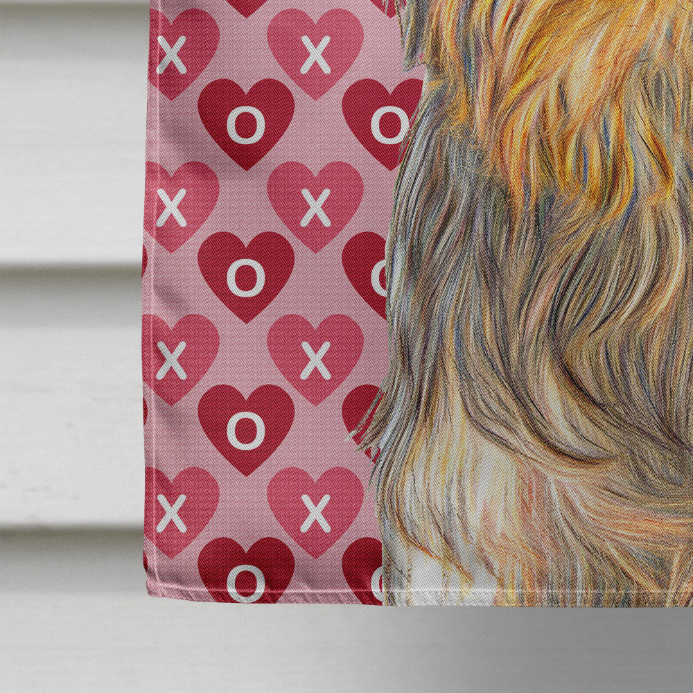 Hearts Love and Valentine's Day Yorkie / Yorkshire Terrier House Flag 28x40 Porch Sleeve Pole Decorative Outside Yard Banner Artwork Wall Hanging, Polyester