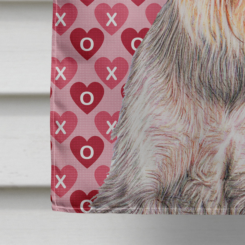 Hearts Love and Valentine's Day Schnauzer House Flag 28x40 Porch Sleeve Pole Decorative Outside Yard Banner Artwork Wall Hanging, Polyester