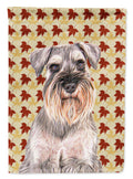 Fall Leaves Schnauzer House Flag 28x40 Porch Sleeve Pole Decorative Outside Yard Banner Artwork Wall Hanging, Polyester