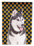 Candy Corn Halloween Alaskan Malamute House Flag 28x40 Porch Sleeve Pole Decorative Outside Yard Banner Artwork Wall Hanging, Polyester