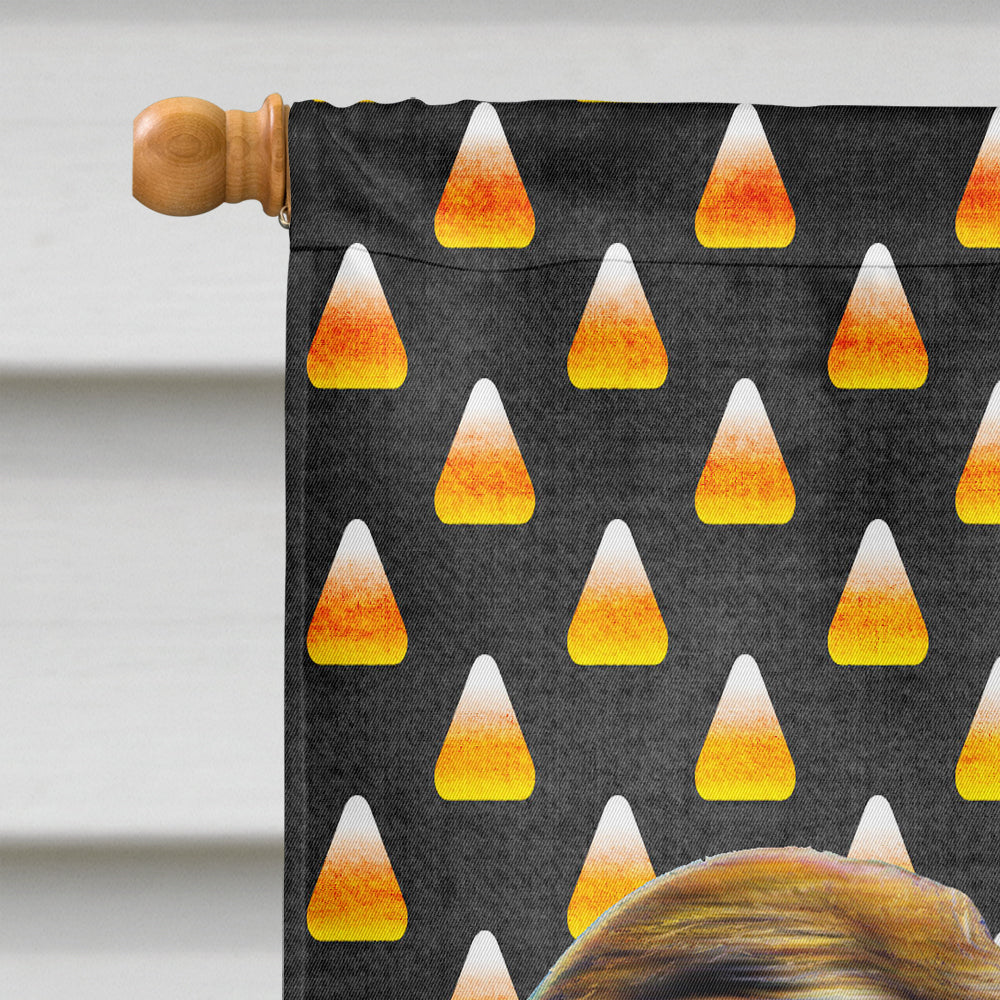 Candy Corn Halloween Jack Russell Terrier House Flag 28x40 Porch Sleeve Pole Decorative Outside Yard Banner Artwork Wall Hanging, Polyester