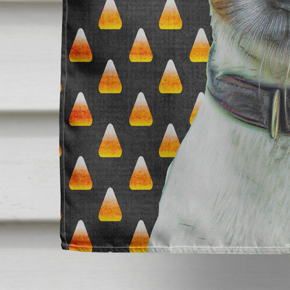 Candy Corn Halloween Jack Russell Terrier House Flag 28x40 Porch Sleeve Pole Decorative Outside Yard Banner Artwork Wall Hanging, Polyester