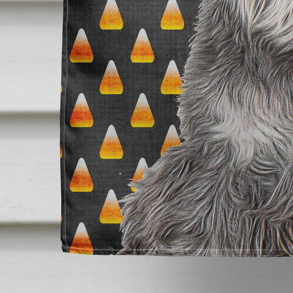 Candy Corn Halloween Schnauzer House Flag 28x40 Porch Sleeve Pole Decorative Outside Yard Banner Artwork Wall Hanging, Polyester