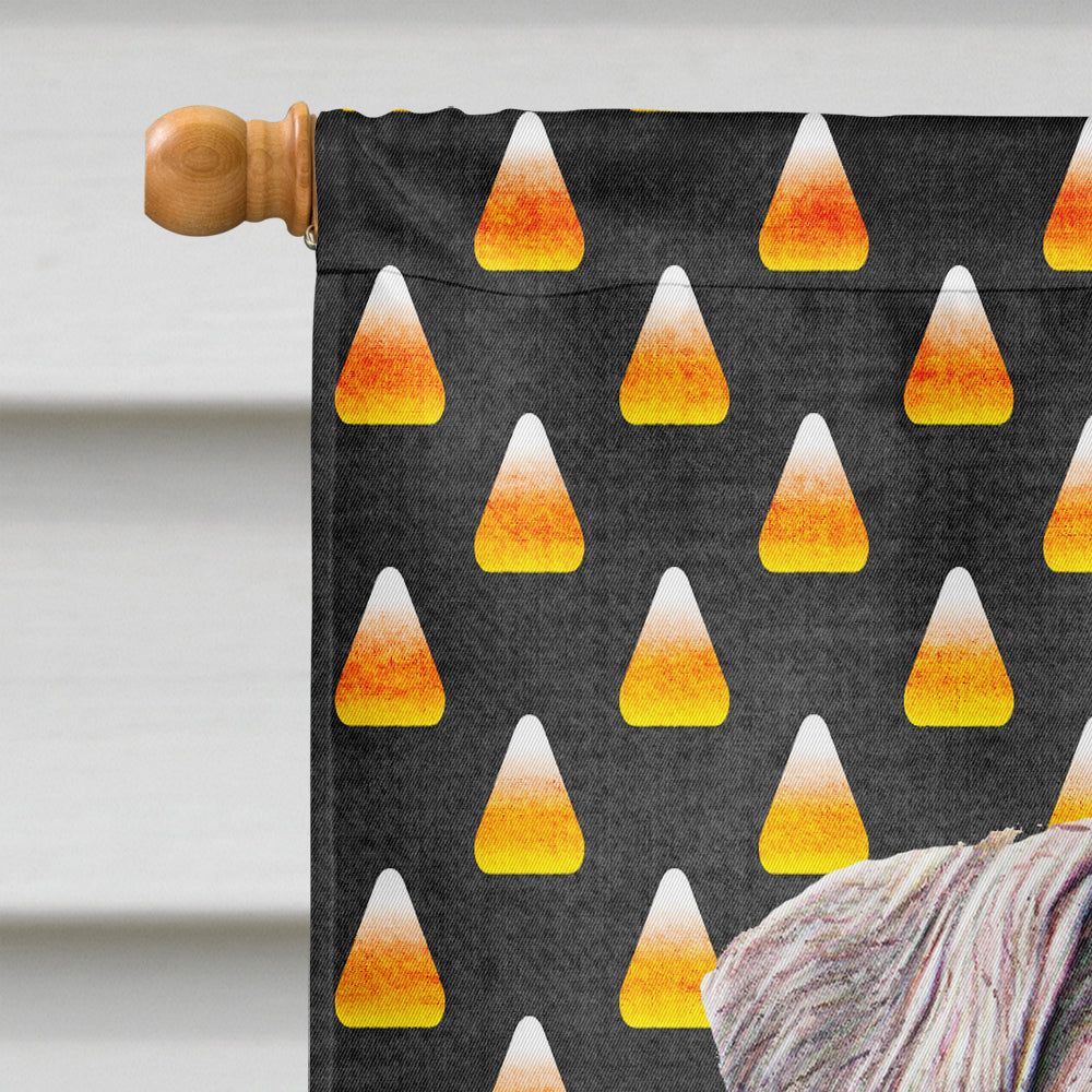 Candy Corn Halloween Schnauzer House Flag 28x40 Porch Sleeve Pole Decorative Outside Yard Banner Artwork Wall Hanging, Polyester