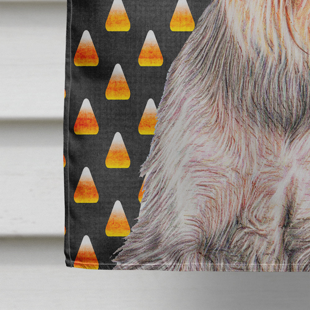 Candy Corn Halloween Schnauzer House Flag 28x40 Porch Sleeve Pole Decorative Outside Yard Banner Artwork Wall Hanging, Polyester