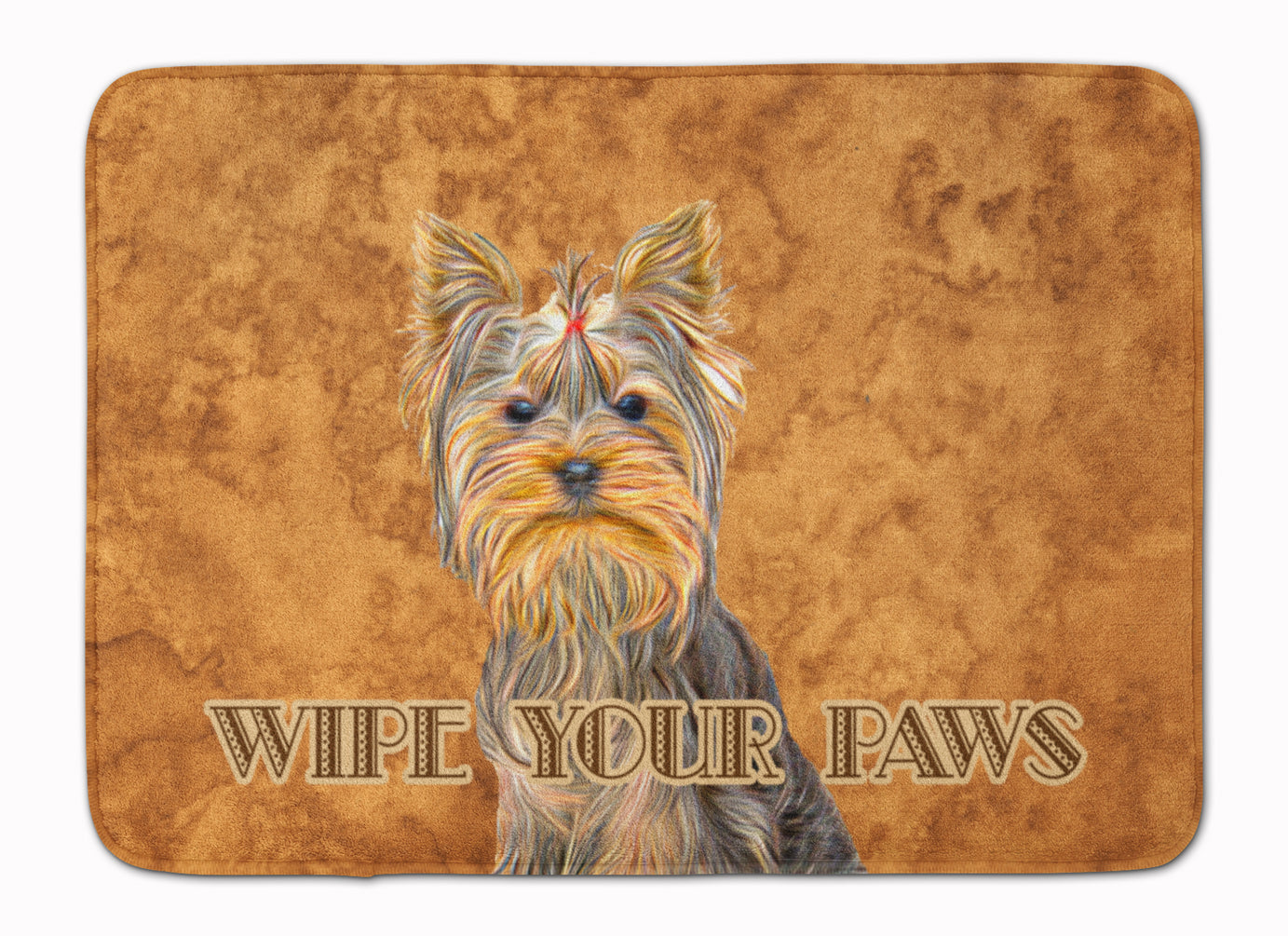 Yorkie / Yorkshire Terrier Wipe your Paws Memory Foam Kitchen Mat Machine Washable Anti-Fatigue Cushion Comfort Bath or Kitchen Rug
