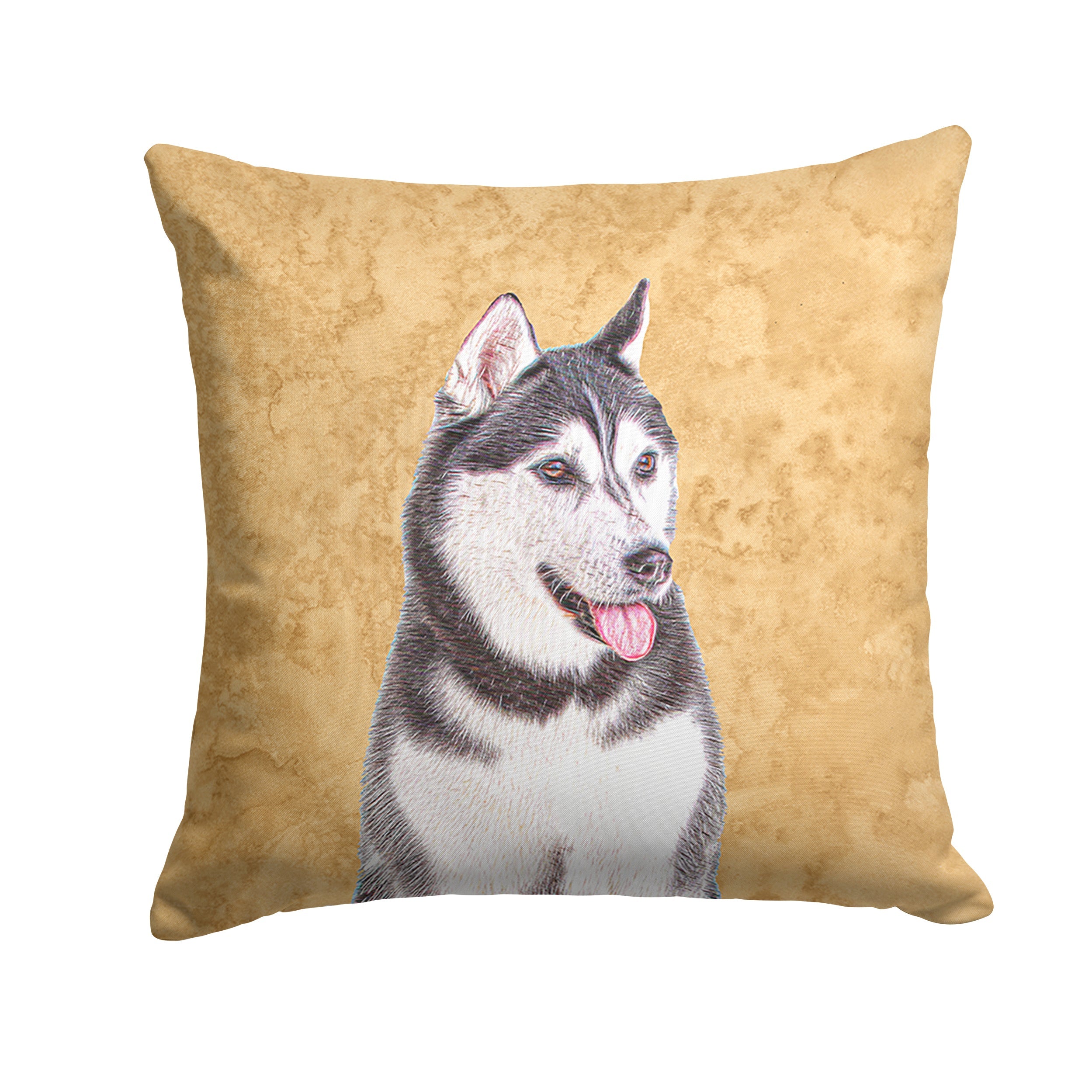 Alaskan Malamute Decorative Throw Pillow 14x14 Indoor Outdoor Accent Cushion, Fabric Cover with Insert for Sofa, Bed, Porch & Living Room