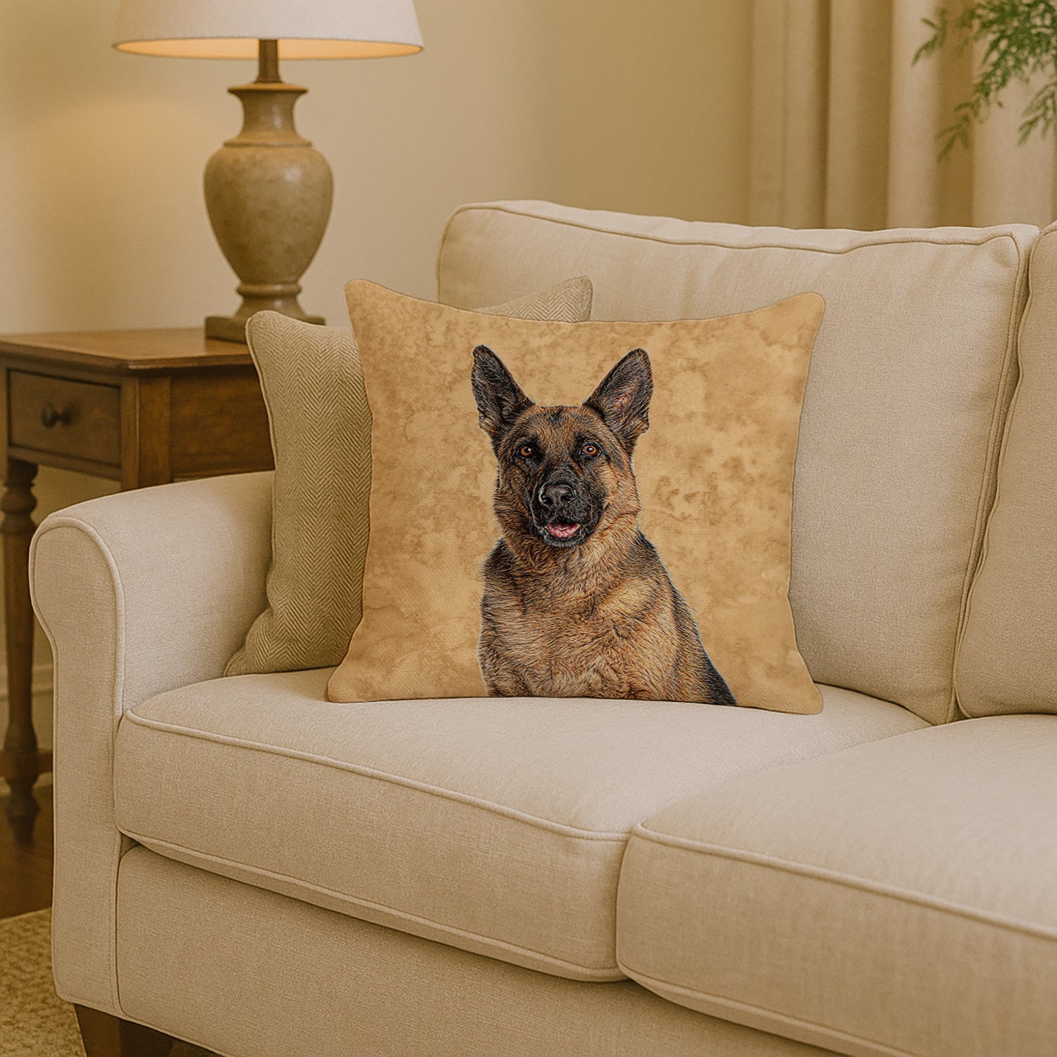 Jack Russell Terrier Decorative Throw Pillow 14x14 Indoor Outdoor Accent Cushion, Fabric Cover with Insert for Sofa, Bed, Porch & Living Room