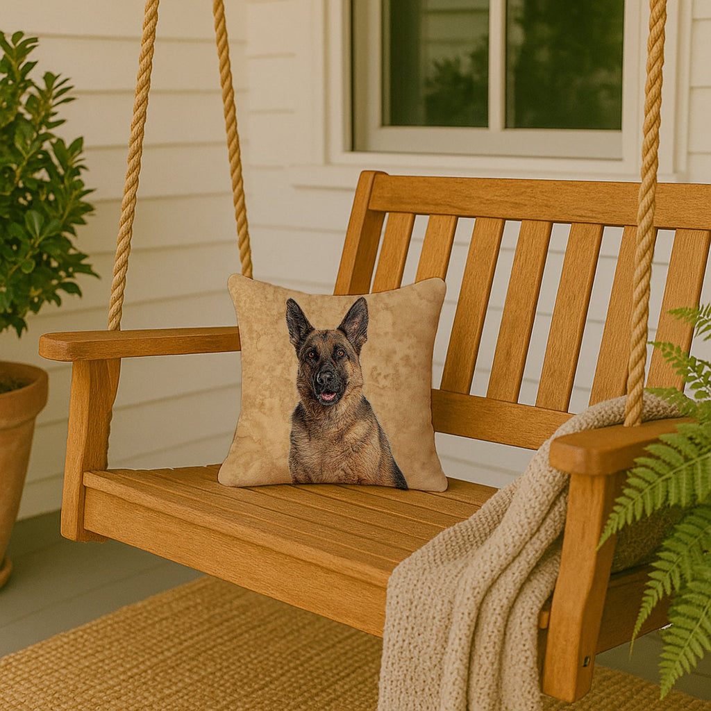 Jack Russell Terrier Decorative Throw Pillow 14x14 Indoor Outdoor Accent Cushion, Fabric Cover with Insert for Sofa, Bed, Porch & Living Room