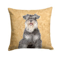Schnauzer Decorative Throw Pillow 14x14 Indoor Outdoor Accent Cushion, Fabric Cover with Insert for Sofa, Bed, Porch & Living Room